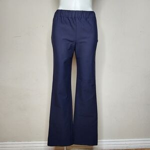 Kobi Halperin Navy Blue‎ Pull On Cotton Stretch Bootcut Pants Size Medium